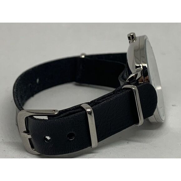 Skagen SKW2358 Hagen Women's Black Leather Analog White Dial Quartz Watch HK770 - Picture 11 of 11